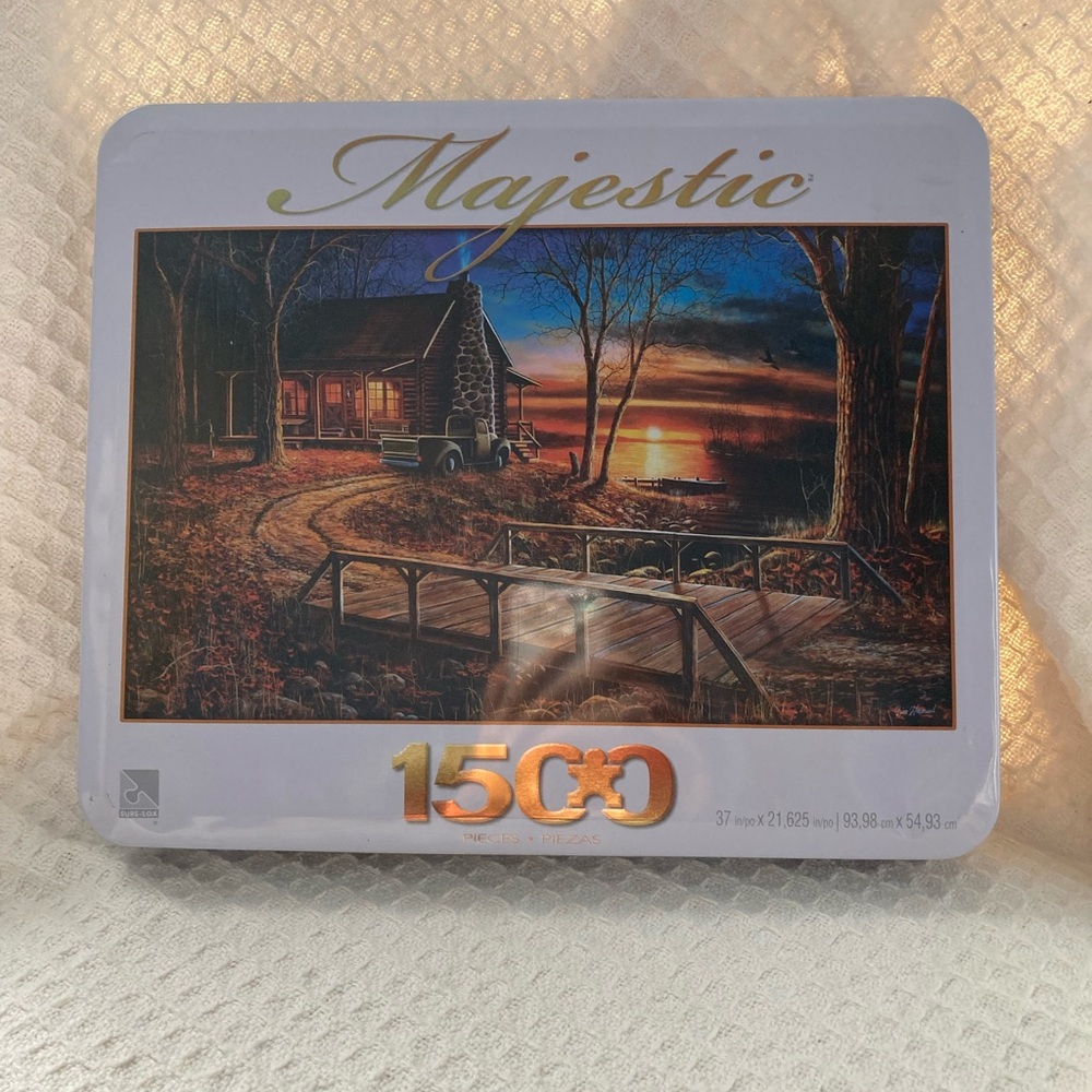 Majestic 1500 Piece Simpler Times Puzzle New In Tin